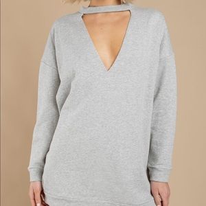 Grey Sweatshirt Dress
